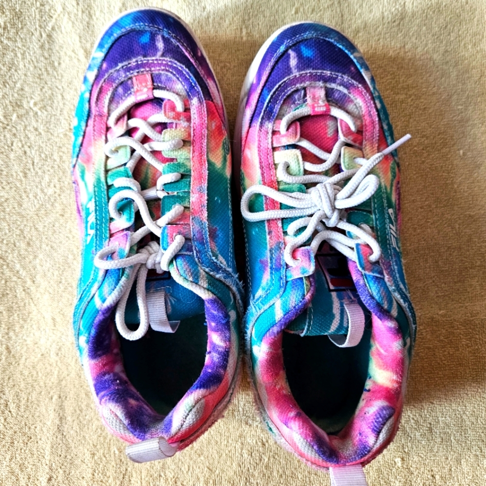 Fila Women's Disruptor II Tie Dye Sneaker Size 7.5